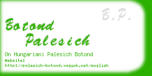 botond palesich business card